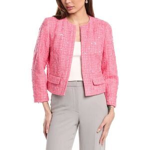 Anne Klein Womens Kissing Front Blazer, Pink